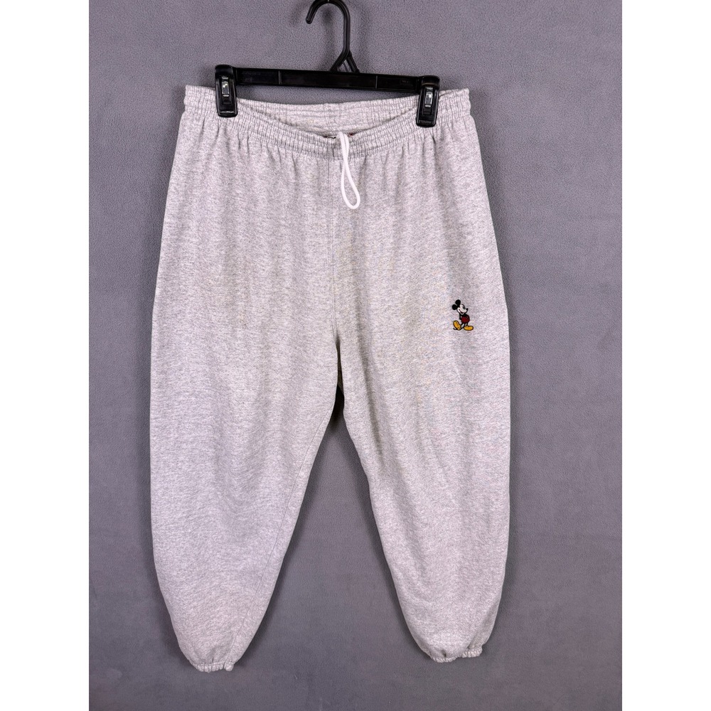 VTG Disney Designs Sweatpants Mens Large Gray Mickey Mouse Embroidered USA Made